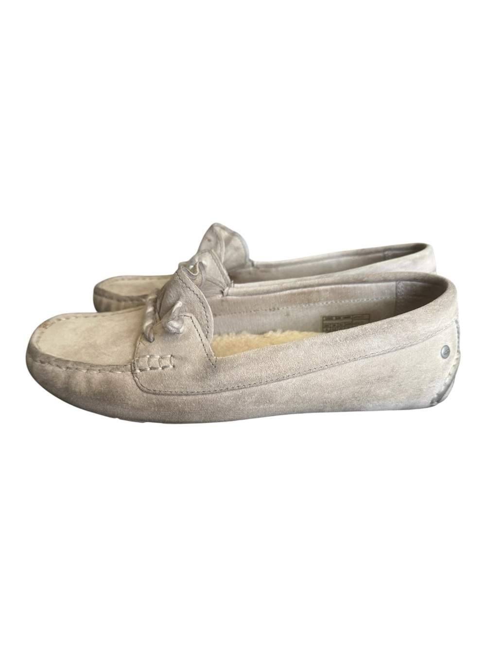 UGG Sayde Nautilus Suede Twinsole Driving Moccasins Gray US 6 - Picture 7 of 10